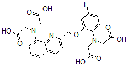 CAS#: 109024-53-5， 2-[[2-[[2-(Bis(Carboxymethyl)Amino)-5-Fluoro-4-Methylphenoxy]Methyl]Quinolin-8-Yl]-(Carboxymethyl)Amino]Acetic Acid
