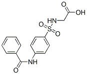 CAS 登录号：109065-69-2， N-(((4-苯甲酰基氨基)苯基)磺酰基)甘氨酸