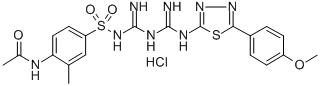 CAS#: 109193-53-5， N-(4-(((Imino((Imino((5-(4-Methoxyphenyl)-1,3,4-Thiadiazol- 2-Yl)Amino)Methyl)Amino)Methyl)Amino)Sulfonyl)-2-Methylphenyl)-Acetamide Mono Hydrochloride