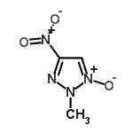 structure of CAS# 109299-61-8, 2-Methyl-4-Nitro-2H-1,2,3-Triazole 1-Oxide;2-methyl-4-nitro-1,2,3-triazol-1-ol;2-methyl-4-nitro-2H-1,2,3-triazole 1-oxide;A0383/0017615