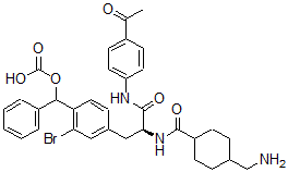 CAS#: 109378-49-6， [[4-[(2S)-3-[(4-Acetylphenyl)Amino]-2-[[4-(Aminomethyl)Cyclohexanecarbonyl]Amino]-3-Oxopropyl]-2-Bromophenyl]-Phenylmethyl] Hydrogen Carbonate