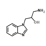 structure of CAS# 109540-56-9, 1-Amino-3-(1H-Benzimidazol-1-Yl)-2-Propanol;1-amino-3-(1H-benzimidazol-1-yl)-2-propanol;1-amino-3-(1H-benzo[d]imidazol-1-yl)propan-2-ol;1-Amino-3-benzoimidazol-1-yl-propan-2-ol