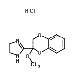 structure of CAS# 109544-45-8, 2-(2-Methoxy-2,3-Dihydro-1,4-Benzodioxin-2-Yl)-4,5-Dihydro-1H-Imidazole Hydrochloride (1:1);[102575-24-6];2- -4,5-DIHYDRO-1H-IMIDAZOLEHYDROCHLORIDE;2-(2,3-Di<wbr>hydro-2-m<wbr>ethoxy-1,<wbr>4-benzodi<wbr>oxin-2-yl<wbr>)-4,5-dih<wbr>ydro-1H-i<wbr>midazole <wbr>hydrochlo<wbr>ride