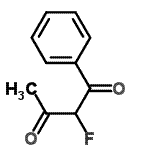 结构式 CAS# 109801-25-4, 2-氟-1-苯基-1,3-丁烷二酮
