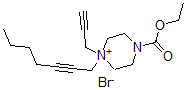 CAS#: 109820-88-4， Ethyl 4-Hept-2-Ynyl-4-Prop-2-Ynylpiperazin-4-Ium-1-Carboxylate Bromide