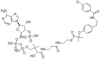 CAS#: 109881-30-3， Bezafibroyl-coenzyme A
