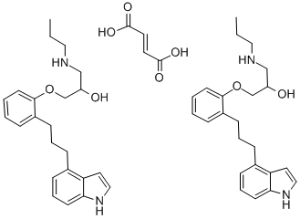 CAS#: 109920-85-6， 1-(2-(3-(1H-Indol-4-yl)propyl)phenoxy)-3-propylamino-2-propanol fumarate
