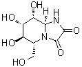 structure of CAS# 109944-15-2, (5R,6R,7S,8R,8aS)-6,7,8-Trihydroxy-5-(Hydroxymethyl)-1,5,6,7,8,8a-Hexahydroimidazo[1,2-a]Pyridine-2,3-Dione;(5R,6R,7S,8R,8As)-6,7,8-Trihydroxy-5-Methylol-1,5,6,7,8,8A-Hexahydroimidazo[1,2-A]Pyridine-2,3-Quinone;Kif;Kifunensine
