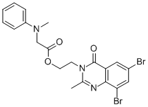 CAS#: 110009-12-6， 2-(6,8-Dibromo-2-Methyl-4-Oxoquinazolin-3-Yl)Ethyl 2-(Methyl-Phenylamino)Acetate