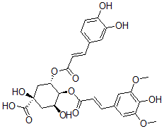 CAS#: 110241-35-5， (1S,3S,4S,5S)-3-[(E)-3-(3,4-Dihydroxyphenyl)Prop-2-Enoyl]Oxy-1,5-Dihydroxy-4-[(E)-3-(4-Hydroxy-3,5-Dimethoxyphenyl)Prop-2-Enoyl]Oxycyclohexane-1-Carboxylic Acid