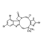 CAS#: 110271-21-1， (4E,10Z,16bS)-7,14,16-Tribromo-5-Chloro-6,9-Dihydro-9,9-Dimethylazeto[1',2':1,2]Imidazo[4',5':7,8]Azecino[3,2-b]Indole-2(1H)-One