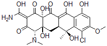 CAS#: 110298-64-1， (2Z,4S,4aR,5aS,6S,12aS)-2-(Amino-Hydroxymethylidene)-7-Chloro-4-Dimethylamino-4a,6,10,11,12a-Pentahydroxy-8-Methoxy-6-Methyl-5,5alpha-Dihydro-4H-Tetracene-1,3,12-Trione