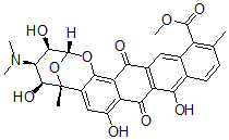 CAS#: 11052-69-0， (2-alpha,3-beta,4-alpha,5-beta,6-alpha)-4-(Dimethylamino)-3,4,5,6,9,16-Hexahydro-3,5,8,10-Tetrahydroxy-6,13-Dimethyl-9,16-Dioxo-2,6-Epoxy-2H-Naphthaceno(1,2-b)Oxocin-14-Carboxylic Acid Methyl Ester