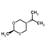 CAS 登录号：110523-71-2， (2S,5S)-5-异丙基-2-甲基-1,3-氧硫杂环已烷