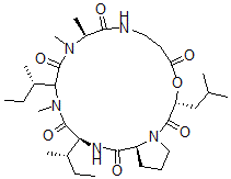 CAS#: 110538-19-7， (3R,10S,16S,19S)-13,16-Bis[(2S)-Butan-2-Yl]-10,11,14-Trimethyl-3-(2-Methylpropyl)-4-Oxa-1,8,11,14,17-Pentazabicyclo[17.3.0]Docosane-2,5,9,12,15,18-Hexone