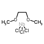 structure of CAS# 110615-13-9, 1,2-Dimethoxyethane - Trichloroniobium (1:1);NIOBIUM TRICHLORIDE 1,2-DIMETHOXYETHANE COMPLEX
