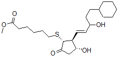 CAS#: 111037-12-8， Methyl 6-[(1R,2S,3R)-2-[(E)-5-Cyclohexyl-3-Hydroxypent-1-Enyl]-3-Hydroxy-5-Oxocyclopentyl]Sulfanylhexanoate