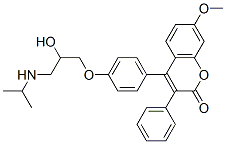 CAS#: 111038-37-0， 4-[4-[2-Hydroxy-3-(Propan-2-Ylamino)Propoxy]Phenyl]-7-Methoxy-3-Phenylchromen-2-One