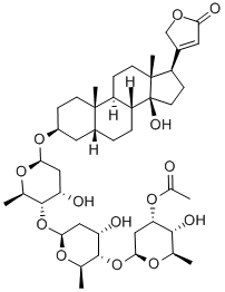 structure of CAS# 1111-39-3, Acetyldigitoxin;[(2R,3R,4S,6S)-3-Hydroxy-6-[(2R,4S,6S)-4-Hydroxy-6-[(2R,3S,4S,6R)-4-Hydroxy-6-[[(5R,8R,9S,10S,13R,14S,17R)-14-Hydroxy-10,13-Dimethyl-17-(5-Oxo-2H-Furan-3-Yl)-1,2,3,4,5,6,7,8,9,11,12,15,16,17-Tetradecahydrocyclopenta[A]Phenanthren-3-Yl]Oxy]-2-Methyl-Tetrahydropyran-3-Yl]Oxy-2-Methyl-Tetrahydropyran-3-Yl]Oxy-2-Methyl-Tetrahydropyran-4-Yl] Acetate;Acetic Acid [(2R,3R,4S,6S)-3-Hydroxy-6-[[(2R,4S,6S)-4-Hydroxy-6-[[(2R,3S,4S,6R)-4-Hydroxy-6-[[(5R,8R,9S,10S,13R,14S,17R)-14-Hydroxy-10,13-Dimethyl-17-(5-Oxo-2H-Furan-3-Yl)-1,2,3,4,5,6,7,8,9,11,12,15,16,17-Tetradecahydrocyclopenta[A]Phenanthren-3-Yl]Oxy]-2-Methyl-3-Tetrahydropyranyl]Oxy]-2-Methyl-3-Tetrahydropyranyl]Oxy]-2-Methyl-4-Tetrahydropyranyl] Ester;Acetic Acid [(2R,3R,4S,6S)-3-Hydroxy-6-[(2R,4S,6S)-4-Hydroxy-6-[(2R,3S,4S,6R)-4-Hydroxy-6-[[(5R,8R,9S,10S,13R,14S,17R)-14-Hydroxy-17-(5-Keto-2H-Furan-3-Yl)-10,13-Dimethyl-1,2,3,4,5,6,7,8,9,11,12,15,16,17-Tetradecahydrocyclopenta[A]Phenanthren-3-Yl]Oxy]-2-Methyl-Tetrahydropyran-3-Yl]Oxy-2-Methyl-Tetrahydropyran-3-Yl]Oxy-2-Methyl-Tetrahydropyran-4-Yl] Ester