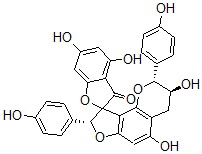 CAS#: 111103-90-3， (2'R,3'S,8'R)-3',4,5',6-Tetrahydroxy-2',8'-Bis(4-Hydroxyphenyl)Spiro[1-Benzofuran-2,9'-2,3,4,8-Tetrahydrofuro[5,4-h]Chromene]-3-One