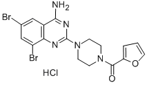CAS#: 111218-74-7， [4-(4-Amino-6,8-Dibromoquinazolin-2-Yl)Piperazin-1-Yl]-Furan-2-Ylmethanone Hydrochloride