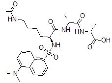 CAS#: 111290-37-0， (2R)-2-[[(2R)-2-[[(2S)-6-Acetamido-2-[(5-Dimethylaminonaphthalen-1-Yl)Sulfonylamino]Hexanoyl]Amino]Propanoyl]Amino]Propanoic Acid