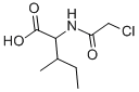 structure of CAS# 1115-24-8, 2-[(2-Chloroacetyl)Amino]-3-Methylpentanoic Acid;2-[(2-Chloroacetyl)Amino]-3-Methyl-Pentanoic Acid;2-[(2-Chloro-1-Oxoethyl)Amino]-3-Methylpentanoic Acid;2-[(2-Chloroacetyl)Amino]-3-Methyl-Valeric Acid