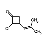 CAS#: 111545-32-5， 2-Chloro-3-(2-Methyl-1-Propen-1-Yl)Cyclobutanone