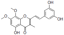 CAS#: 111574-76-6， 2-[(E)-2-(3,5-Dihydroxyphenyl)Ethenyl]-5-Hydroxy-7,8-Dimethoxy-3-Methylchromen-4-One