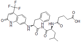 CAS#: 111574-82-4， 5-[[(2S)-4-Methyl-1-Oxo-1-[[(2S)-2-[[2-Oxo-4-(Trifluoromethyl)-1H-Quinolin-7-Yl]Amino]-3-Phenylpropanoyl]Amino]Pentan-2-Yl]Amino]-5-Oxopentanoic Acid