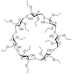 CAS#: 111689-03-3， 2,6-Di-O-ethyl-beta-cyclodextrin