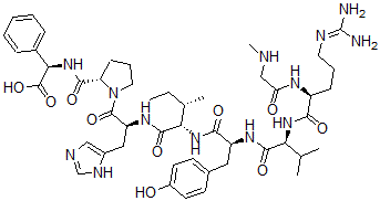 CAS#: 111821-46-6， 1-(N-Methylglycine)-5-L-isoleucine-8-(D-2-phenylglycine)angiotensin II