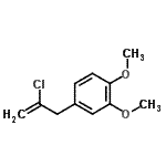 structure of CAS# 111860-79-8, 4-(2-Chloro-2-Propen-1-Yl)-1,2-Dimethoxybenzene;2-Chloro-3-(3,4-dimethoxyphenyl)-1-propene