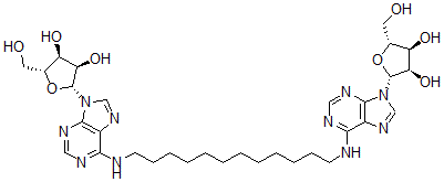 CAS#: 111863-65-1， (2R,3R,4S,5R)-2-[6-[12-[[9-[(2R,3R,4S,5R)-3,4-Dihydroxy-5-(Hydroxymethyl)Oxolan-2-Yl]Purin-6-Yl]Amino]Dodecylamino]Purin-9-Yl]-5-(Hydroxymethyl)Oxolane-3,4-Diol