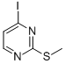 structure of CAS# 1122-74-3, 4-Iodo-2-(Methylthio)-Pyrimidine;4-Iodo-2-(Methylsulphanyl)Pyrimidine;4-IODO-2-METHYLSULFANYL-PYRIMIDINE;4-IODO-2-(METHYLTHIO)PYRIMIDINE