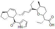 CAS#: 112303-17-0， (3aR-(3aalpha,4alpha,5alpha(1E(2R*(R*),5S*,6R*),3E),7abeta))-alpha-Ethyl-6-(1-ethyl-4-(2,3,3a,4,5,7a-hexahydro-4-(1H-pyrrol-2-ylcarbonyl)-1H-inden-5-yl)-1,3-butadienyl)tetrahydro-5-methyl-2H-pyran-2-acetic acid