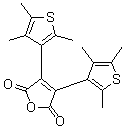 结构式 CAS# 112440-47-8, 3,4-二(2,4,5-三甲基-3-噻吩基)-2,5-呋喃二酮