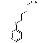 structure of CAS# 1129-70-0, (Pentylsulfanyl)Benzene;(Pentylsulfanyl)benzene #;(Pentylthio)benzene;Amyl phenyl sulfide