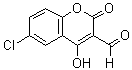 structure of CAS# 113018-98-7, 6-Chloro-4-Hydroxy-2-Oxo-2H-Chromene-3-Carbaldehyde