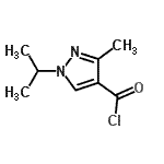 structure of CAS# 113100-62-2, 1-Isopropyl-3-Methyl-1H-Pyrazole-4-Carbonyl Chloride;1H-pyrazole-4-carbonyl chloride, 3-methyl-1-(1-methylethyl);1H-pyrazole-4-carbonyl chloride, 3-methyl-1-(1-methylethyl)-;1-Isopropyl-3-methyl-1H-pyrazole-4-carbonyl chloride