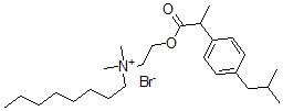 CAS#: 113168-14-2， N,N-Dimethyl-N-[2-[2-[4-(2-methylpropyl)phenyl]-1-oxopropoxy]ethyl]-1-Octanaminium bromide
