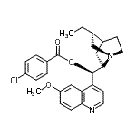 structure of CAS# 113216-88-9, (3alpha,9R)-6'-Methoxy-10,11-Dihydrocinchonan-9-Yl 4-Chlorobenzoate