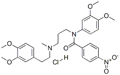 CAS#: 113241-47-7， N-(3,4-Dimethoxyphenyl)-N-[3-[2-(3,4-Dimethoxyphenyl)Ethyl-Methyl-Amino]Propyl]-4-Nitro-Benzamide Hydrochloride