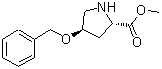 structure of CAS# 113490-76-9, Methyl (4R)-4-(Benzyloxy)-L-Prolinate;(2S,4R)-4<wbr>-Benzylox<wbr>y-pyrroli<wbr>dine-2-ca<wbr>rboxylic <wbr>acid meth<wbr>yl ester;Trans Methyl O-benzyl-L-4-hydroxyproline;TRANSMETHYLO-BENZYL-L-4-HYDROXYPROLINE