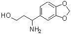 结构式 CAS# 113511-45-8, 3-氨基-3-(1,3-苯并二氧戊环-5-基)-1-丙醇