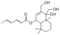CAS#: 1136245-81-2， 6β-(Hexa-2,4-dienoyloxy)-9α,12-dihydroxydrimenol