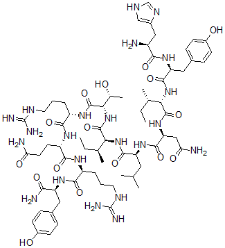 CAS#: 113676-81-6， L-Histidyl-L-Tyrosyl-L-Isoleucyl-L-Asparaginyl-L-Leucyl-L-Isoleucyl-L-Threonyl-L-Arginyl-L-Glutaminyl-L-Arginyl-L-Tyrosinamide
