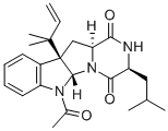 CAS#: 113706-21-1， (3S-(3alpha,5aalpha,10balpha,11abeta))-6-Acetyl-10b-(1,1-dimethyl-2-propenyl)-6,10b,11,11a-tetrahydro-3-(2-methylpropyl)-2H-pyrazino(1',2':1,5)pyrrolo(2,3-b)indole-1,4-(3H,5aH)-dione