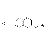 结构式 CAS# 113771-75-8, 1-(3,4-二氢-2H-苯并吡喃-3-基)甲胺盐酸盐(1:1)