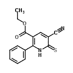 CAS#: 113858-92-7， Ethyl 5-Cyano-2-Phenyl-6-Thioxo-1,6-Dihydro-3-Pyridinecarboxylate